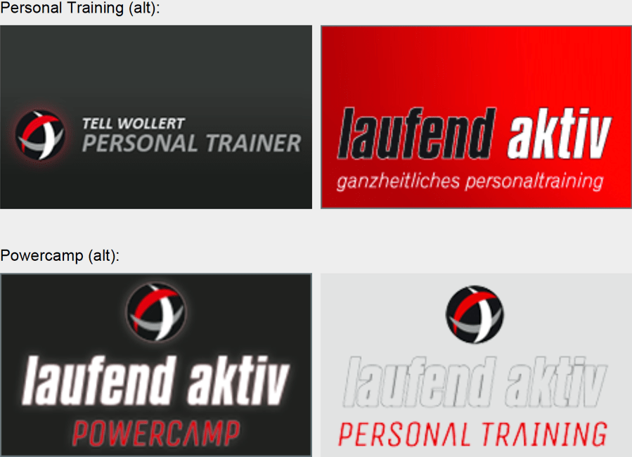 Alte Logos laufend aktiv